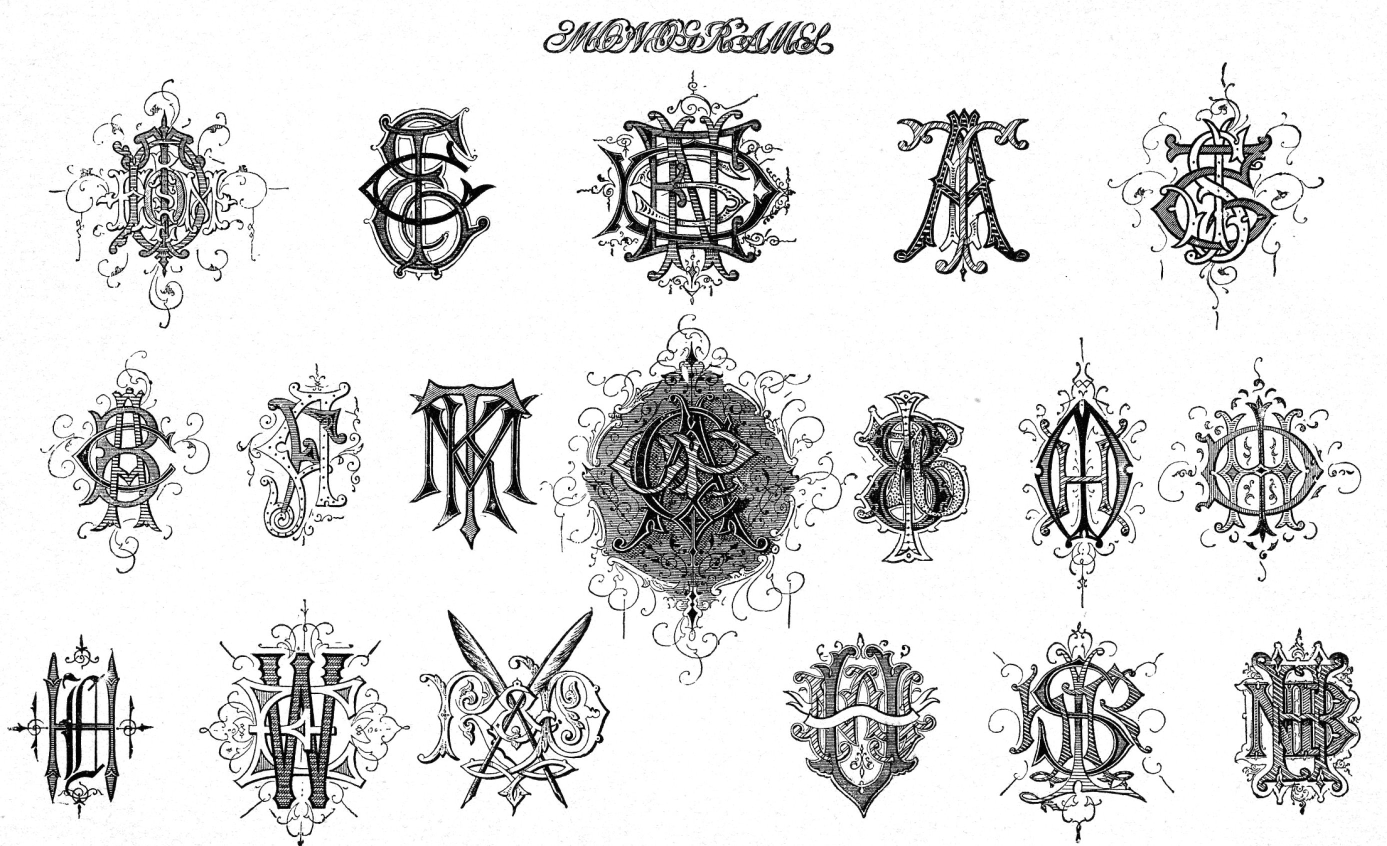 inked monograms
